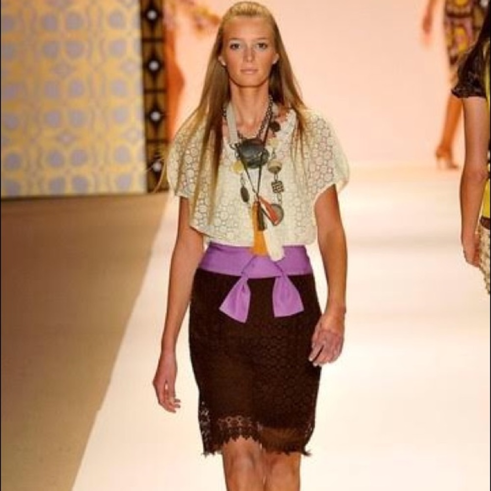 Milly Crochet Lace Midi Dress